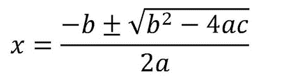 quadratic formula